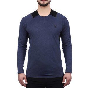 New Spyder Active Men’s Long Sleeve Shirt Size XXL -Blue